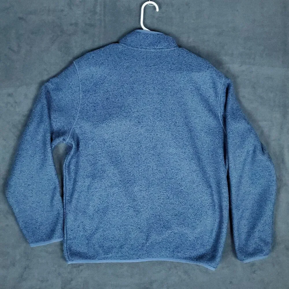 Eddie Bauer Sweater Men’s XL Knit Pullover 1/4 Snap Mock Neck Blue - Picture 11 of 11